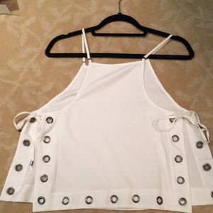 White tank top open on the sides